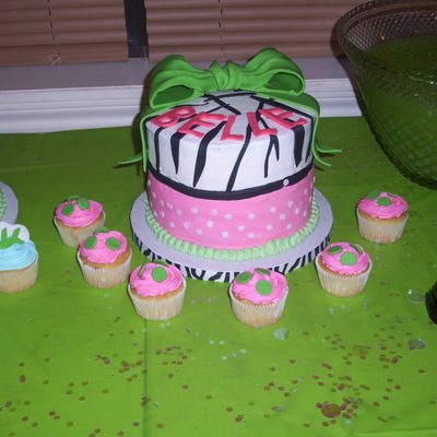 Zebra Birthday Cake