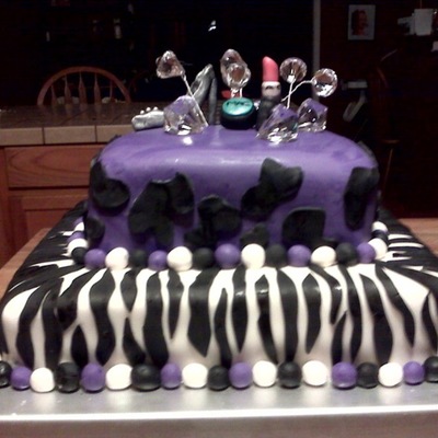 Zebra Birthday Cake