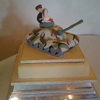 Tank Wedding Cake