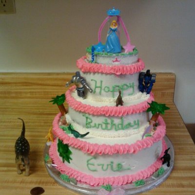 Dino-Robot-Princess Cake