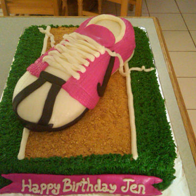 Pink And Black Running Shoe