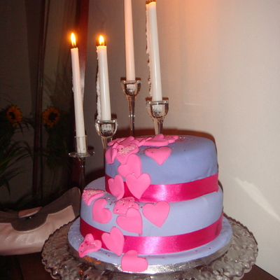 Purple 40Th Birthday Cake