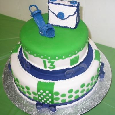 Fondant Covered Birthday Cake