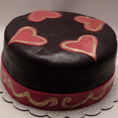 Black And Red W Gold Outline