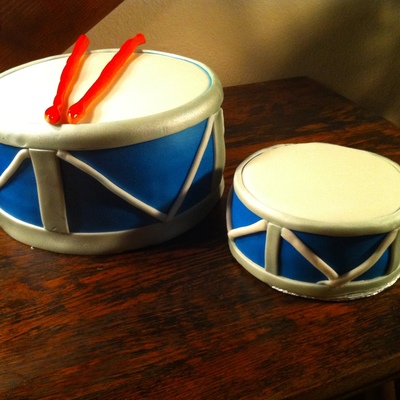 Nathan's First Birthday Drum Cake