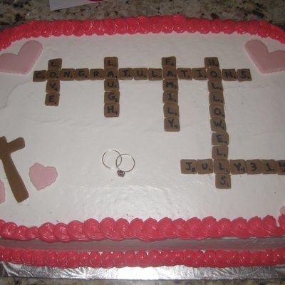 Wedding Scrabble Cake