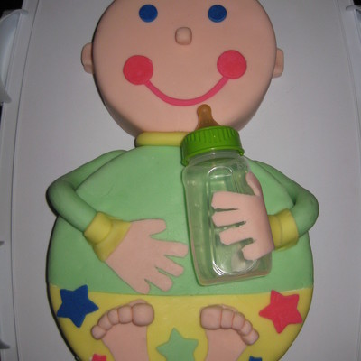 Baby Shower Cake With Bottle