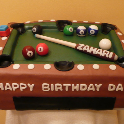 Billiards Pool Table Cake