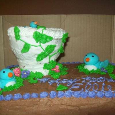 Bird Bath Cake