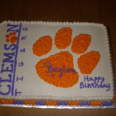 Clemson Birthday Cake