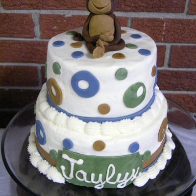 Monkey Baby Shower Cake