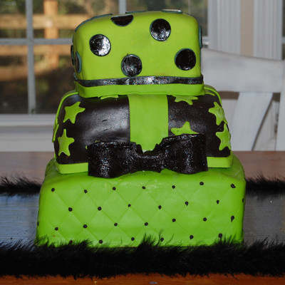 Sweet 16 Lime Green & Black Fondant