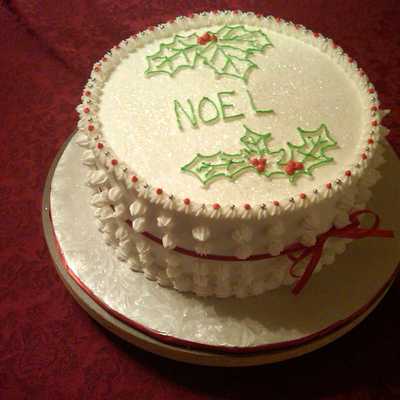 Round Christmas Cake