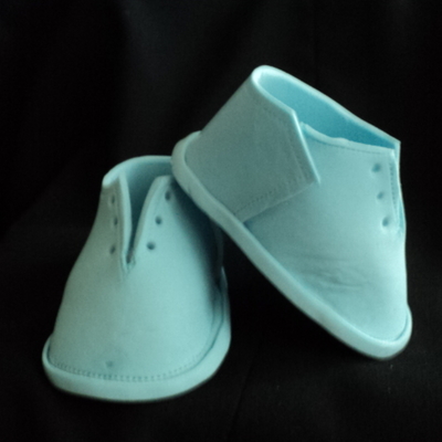 Baby Boy Gum Paste Booties And Converse Sneaker