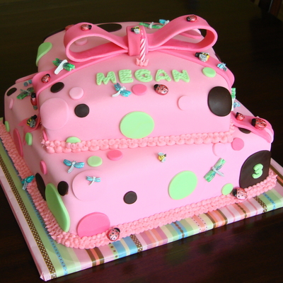 "fun With Bugs Polka Dot Cake"
