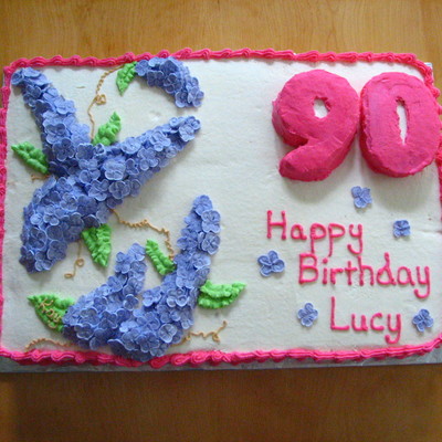 Lilac Birthday Cake