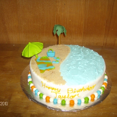 Beach Birthday Cake