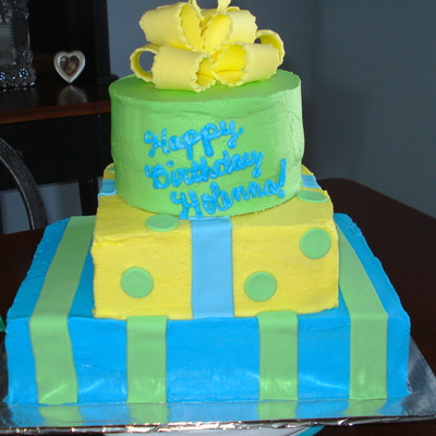 Stacked Presents Birthday Cake