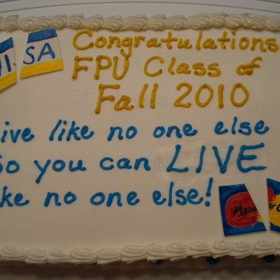 Dave Ramsey's Financial Peace University Celebration Cake