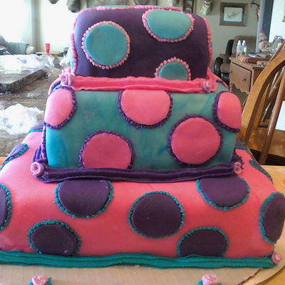 Pink Polka Dotted Cake