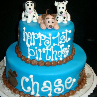 Tiered With Gumpaste Dogs