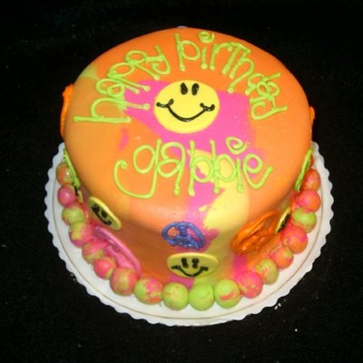 Tie Dye Fondant Cake