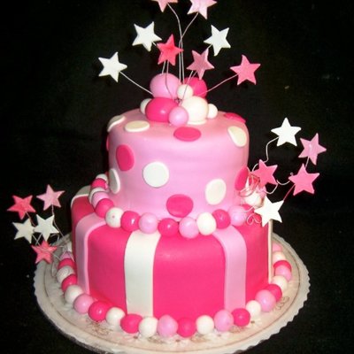 Pink & White Stars/stripes