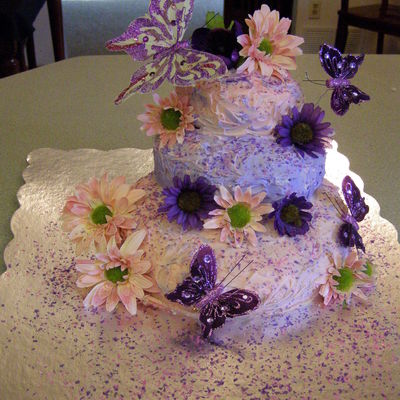 Butterfly Flower Cake