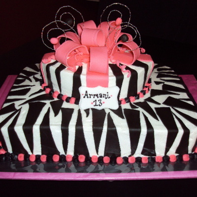 Zebra Stripes Cake