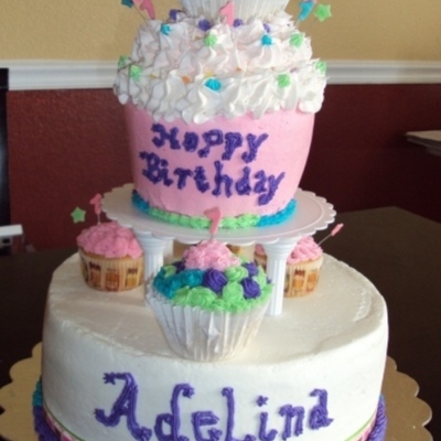 Giant Cupcake Tiered