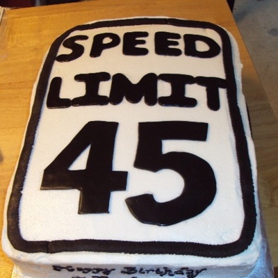 Road Sign Cake