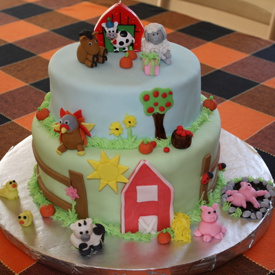 Farm Animal Cake