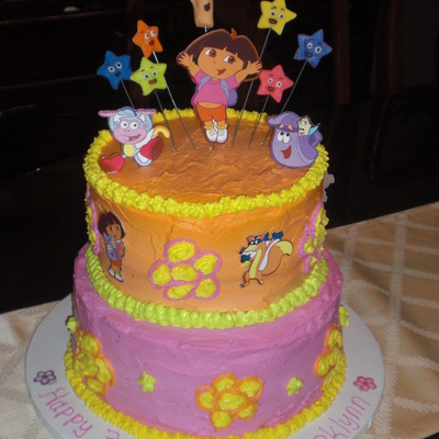 Dora Star Catcher Cake