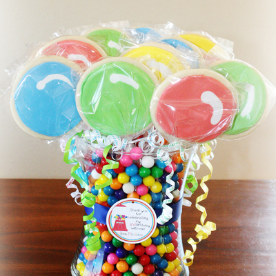 Gumball Cookie Pops!