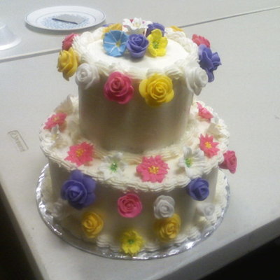 Two Layer Flower Cake