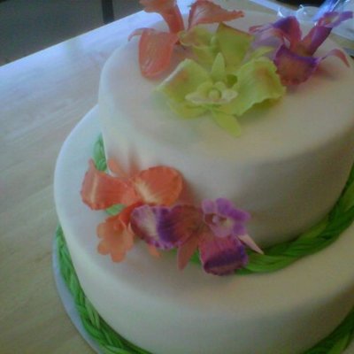 Orchid Wedding Cake