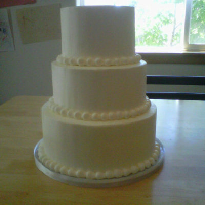Plain Old White Wedding Cake
