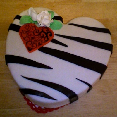 White Zebra Heart