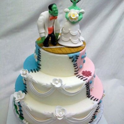 Bride Of Frankenstein Wedding Cake