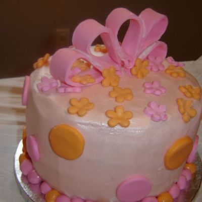 Birthday Cake With Fondant Accents