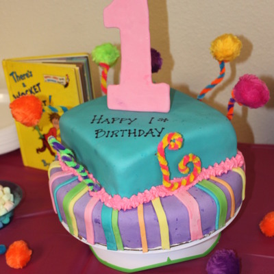 Dr Seuss Cake - Truffula Trees