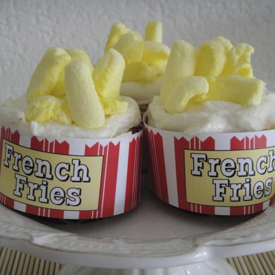 French Fries Cupcakes