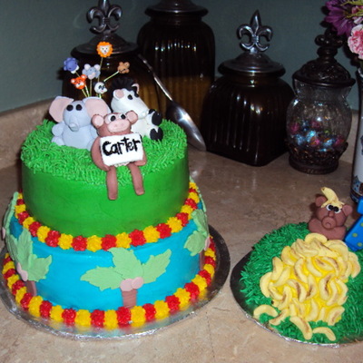 Jungle Theme Cake And Smash Cake