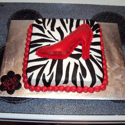 Zebra With Red High Heel