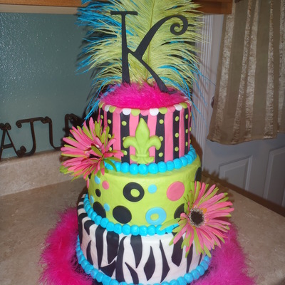 3 Tier Funky & Colorful!