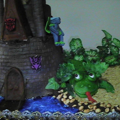 Castle And Dragon Cake