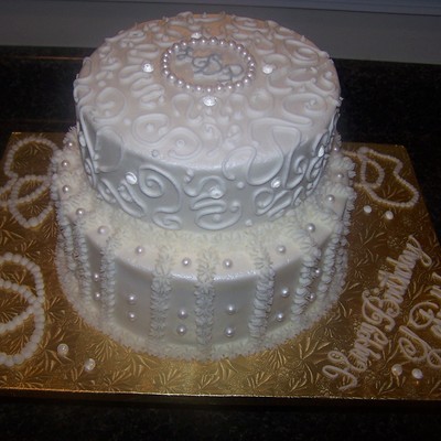 Diamonds And Pearl Cake