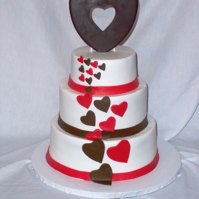 Heart Wedding Cake