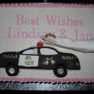 Police Car Shower Cake