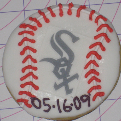White Sox Baseball Cookie